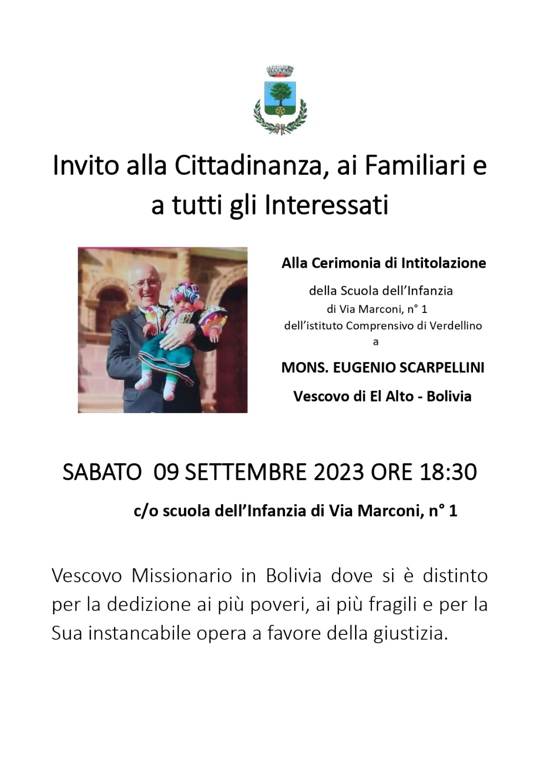 Intitolazione scuola